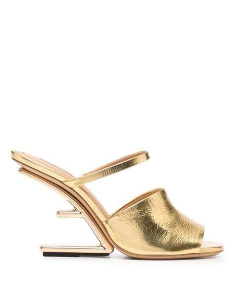 fendi first metal sandals gold|women Fendi sandals clearance.